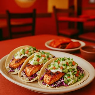 Chipotle-Rubbed Salmon Tacos